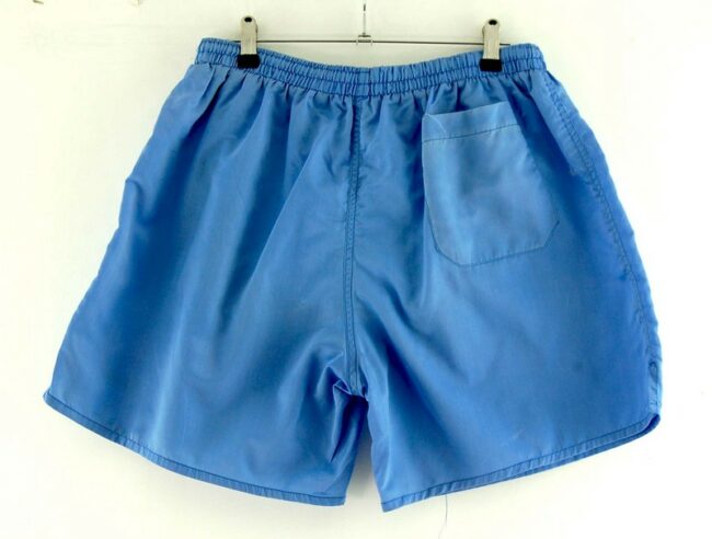 Back of Blue Nylon Robey Shorts
