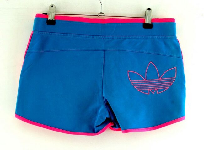 Back of Pink Adidas Trefoil Shorts
