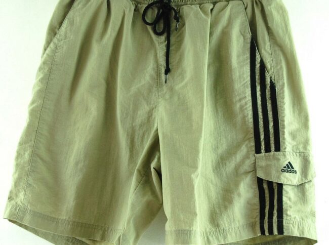 Close up of Mens Beige Adidas Shorts