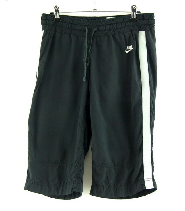 Black Nike Shorts With White Stripe