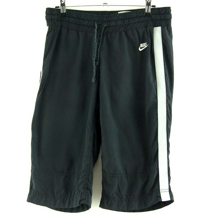 Black Nike Shorts With White Stripe