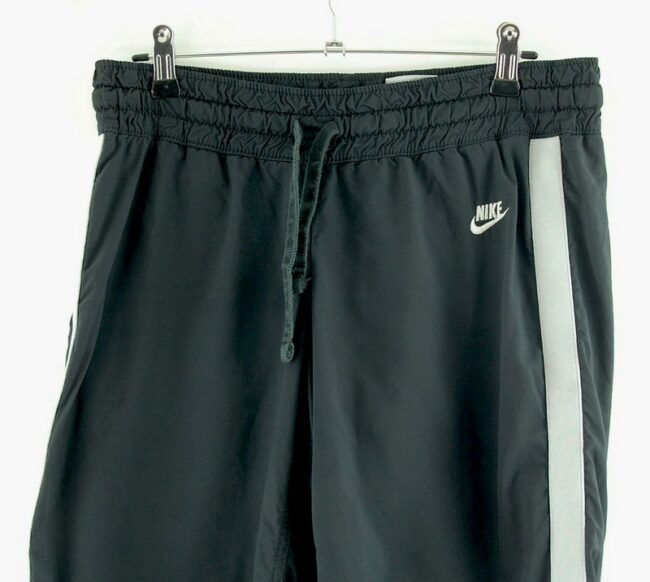 Close up of Black Nike Shorts With White Stripe