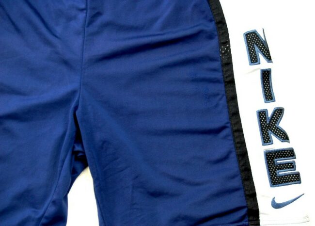 Close up of Blue Nike Shorts Mens