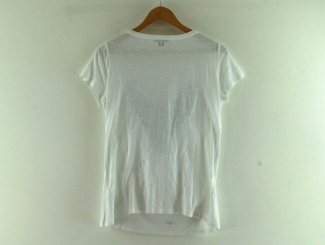 Back of White Beaded Liu Jo T Shirt