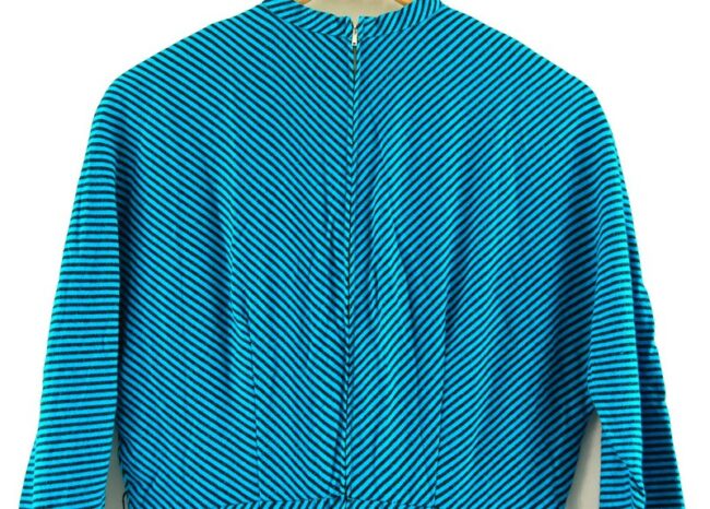 Close up Blue 50s Candy Stripe Dress