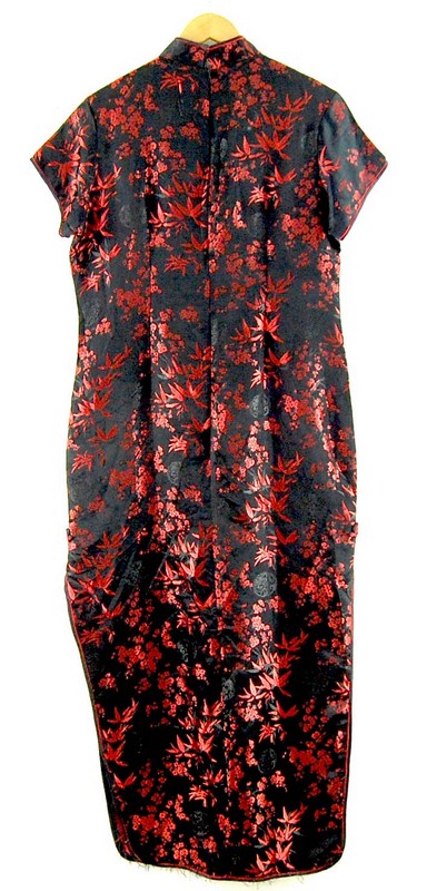 Back of Long Black Chinese Dress
