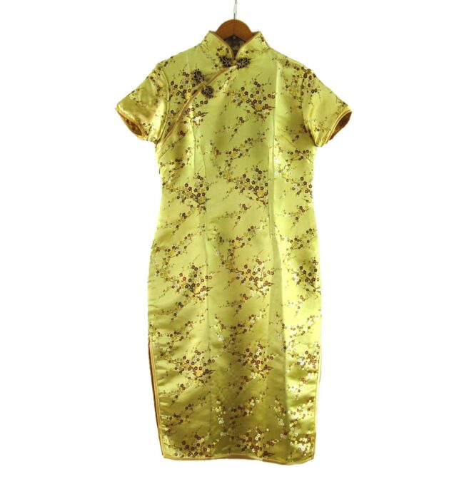 Gold Chinese Dress Vintage