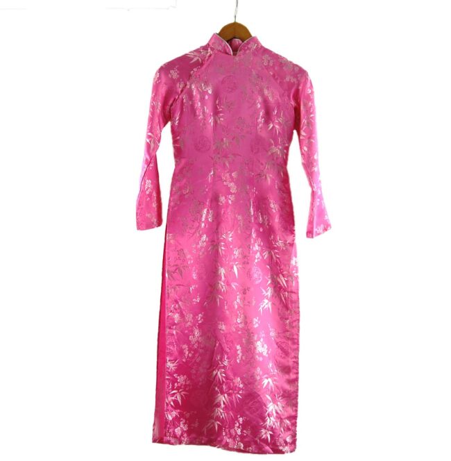 Pink Cherry Blossom Chinese Dress For Ladies