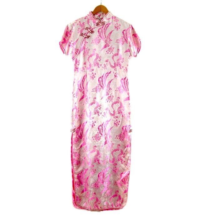 Pink Dragon Chinese Floral Dress