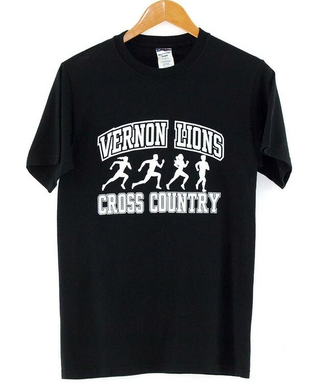 Black Vernon Lions Cross Country American T Shirt