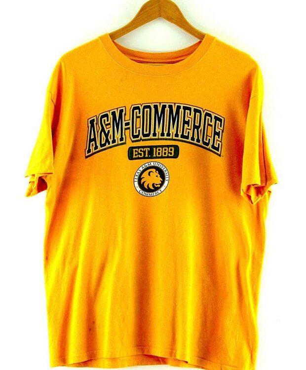 Yellow Texas A And M University Commerce T Shirt