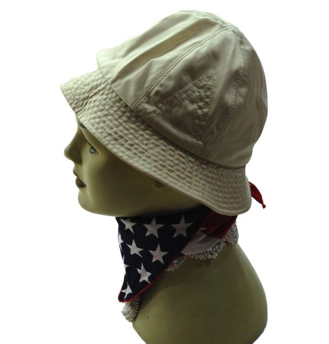 Side of Nino Beige Bucket Hat