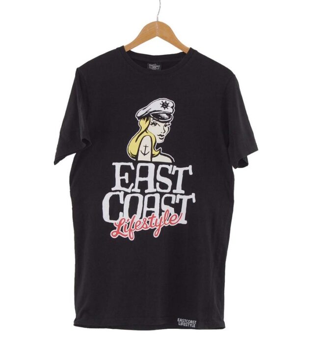 East Coast Black Graphic Tee Men