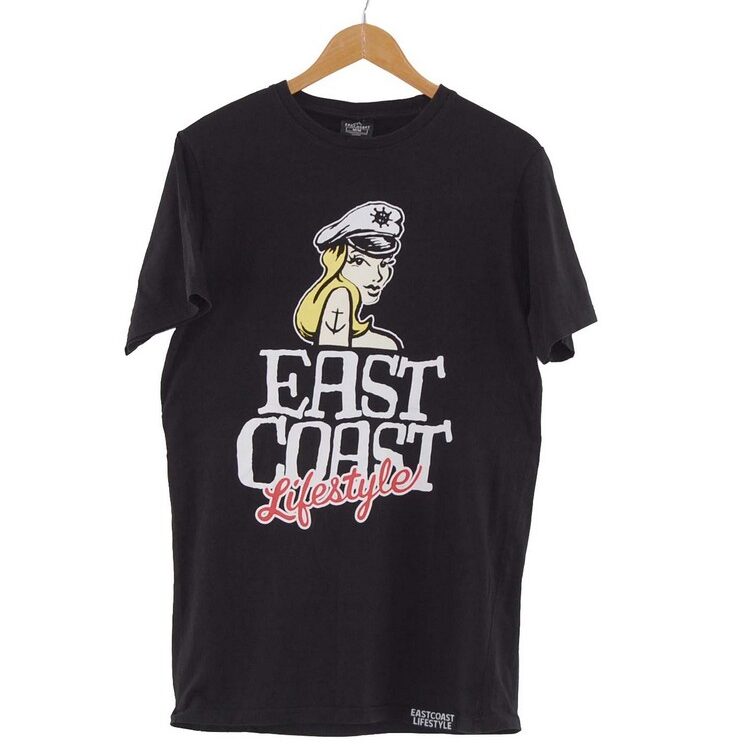 East Coast Black Graphic Tee Men