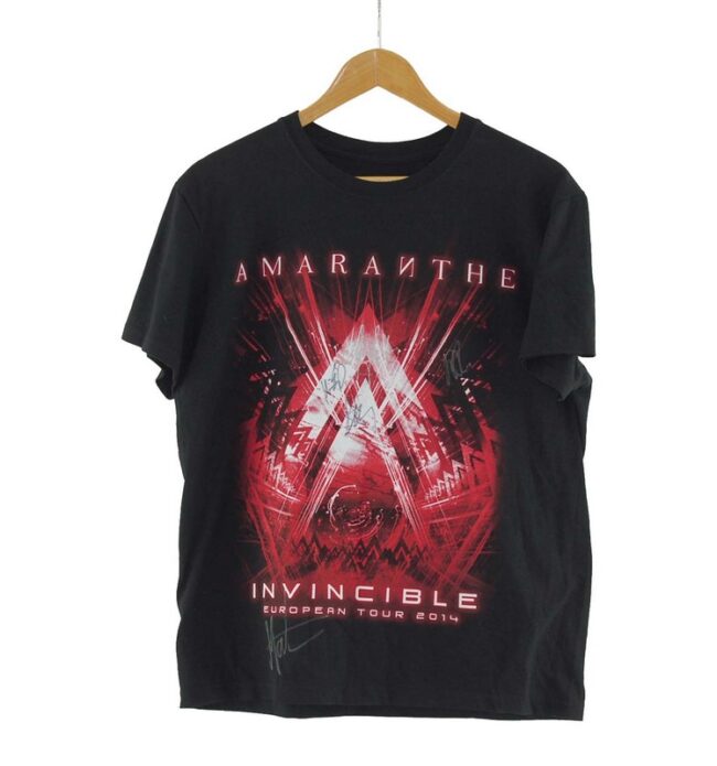 Signed Amaranthe Mens Black Tee