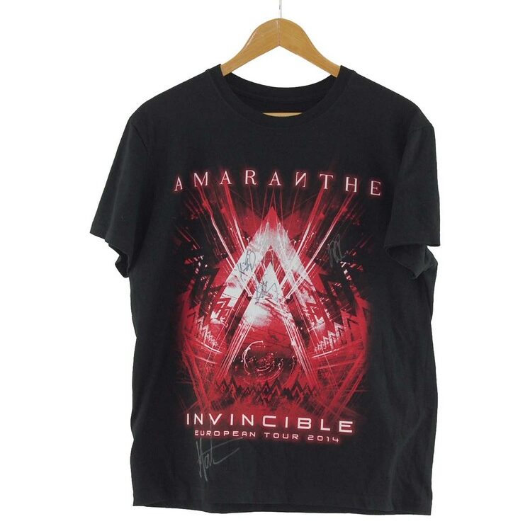 Signed Amaranthe Mens Black Tee