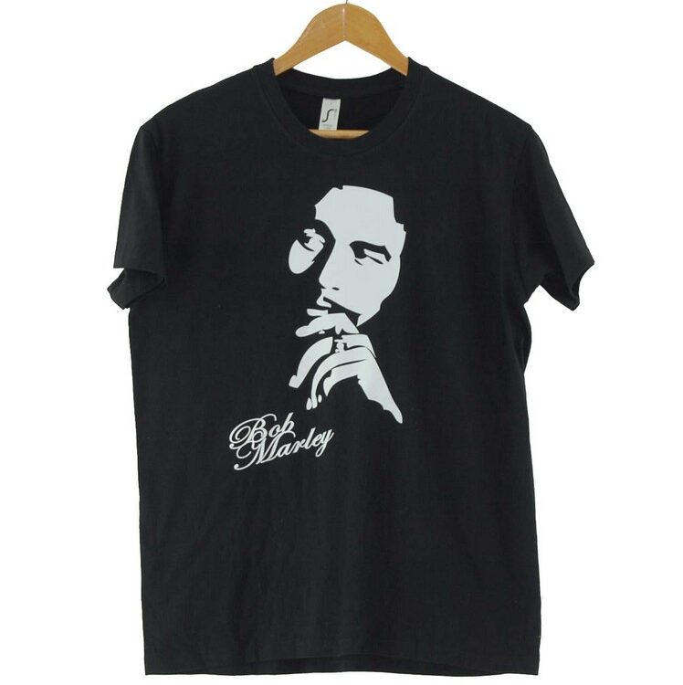 Bob Marley Mens Black Tee