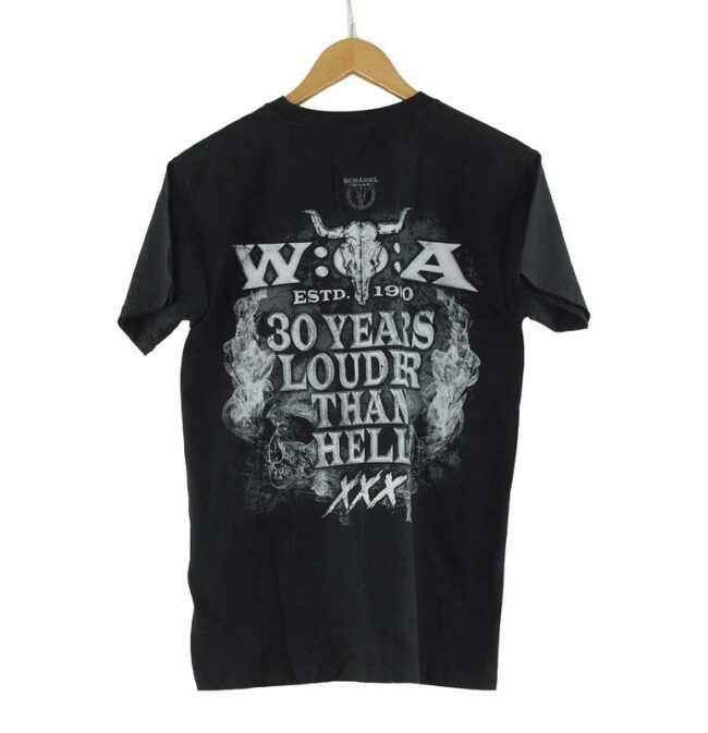 Back of WOA Fruit of the Loom Mens Black Tee