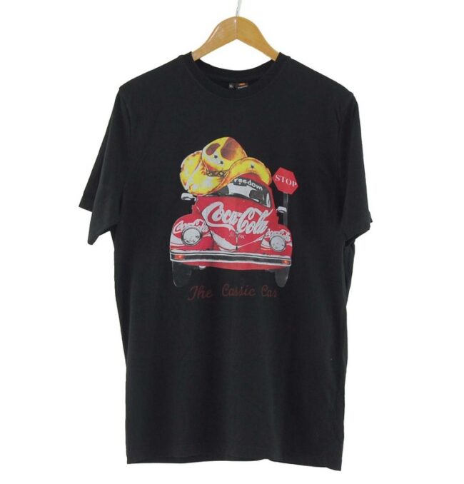 Coca Cola Car Mens Black Tee