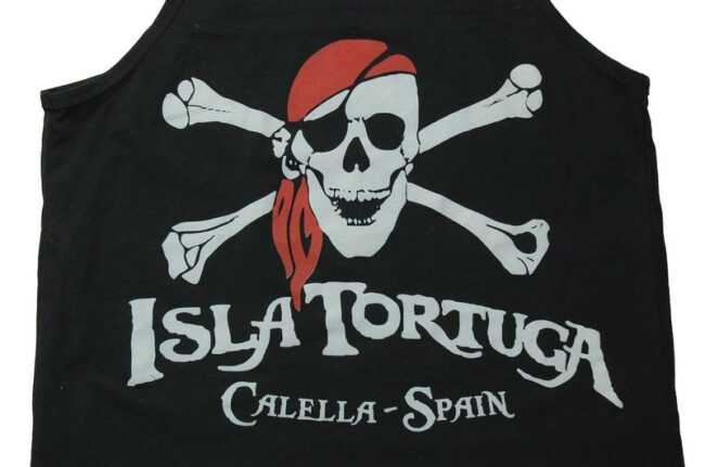 Close up of Torture Island Black Vest