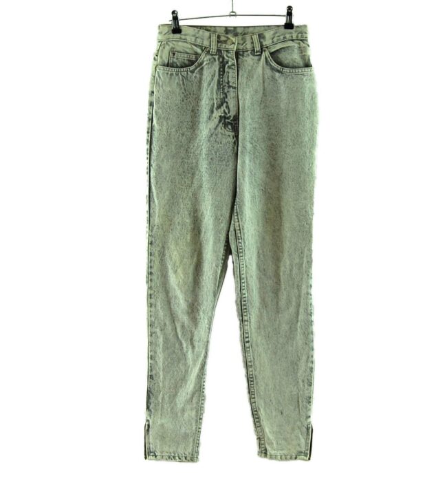 Explorer Acid Wash Grey High Waisted Jeans