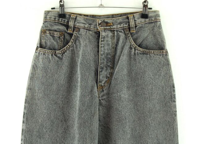 Front of Wallys Grey High Waisted Jeans