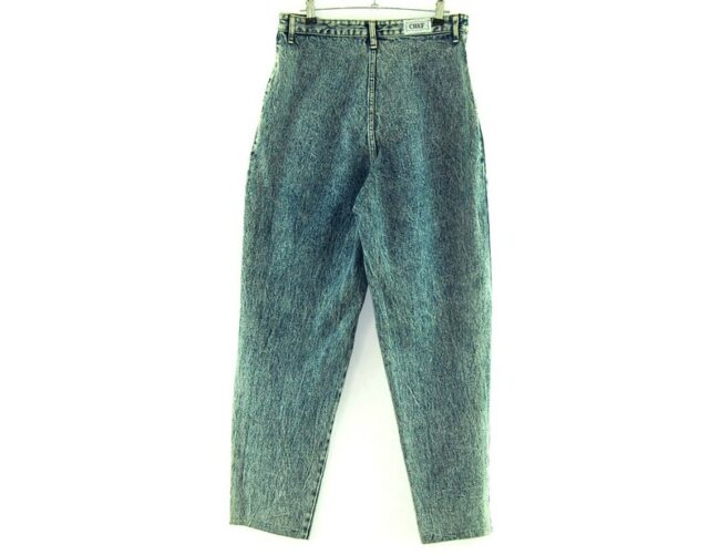 Back of Chef High Waisted 80s Acid Wash Jeans