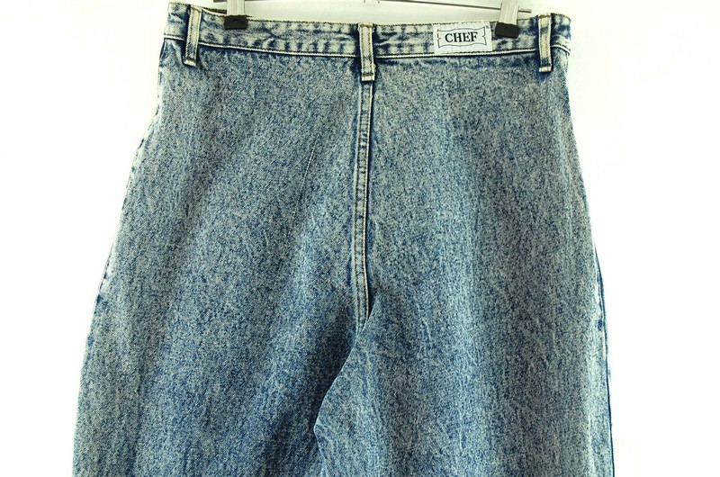80s Acid Wash Jeans - UK 12 - Blue 17 Vintage Clothing
