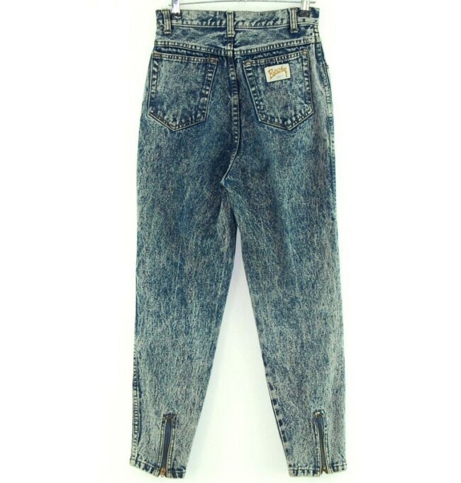 Back of Acid Wash Mom Jeans