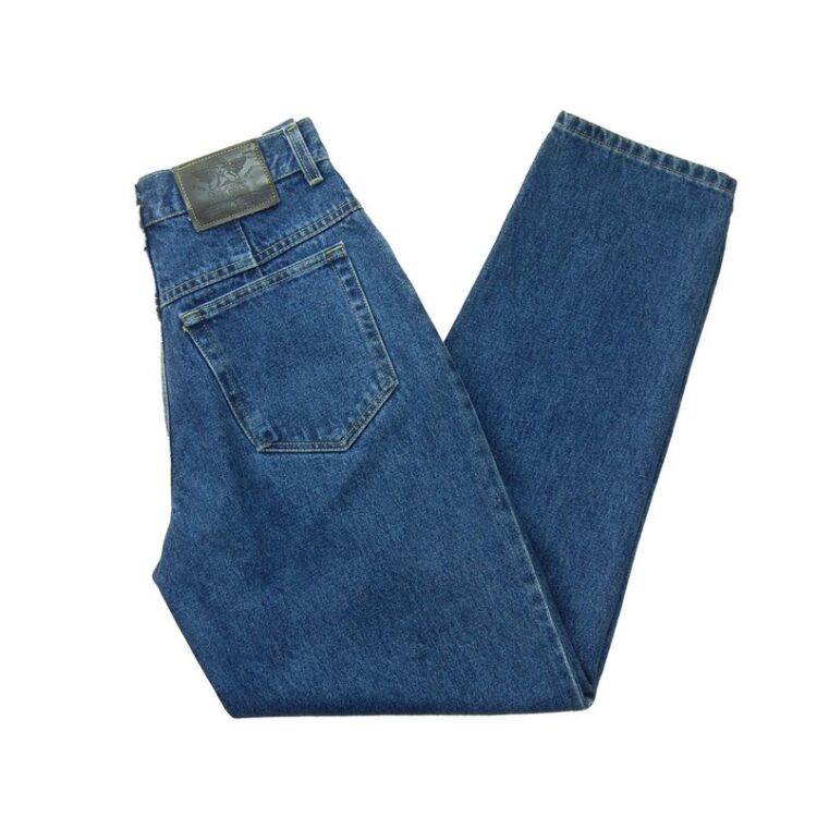 Womens Vintage Trousers - Blue 17 Vintage Clothing