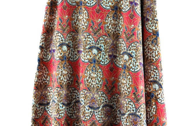 Close up of Cotton Wrap Maxi Skirt