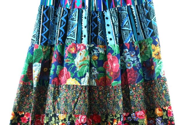 Close up of Tiered Maxi Skirt