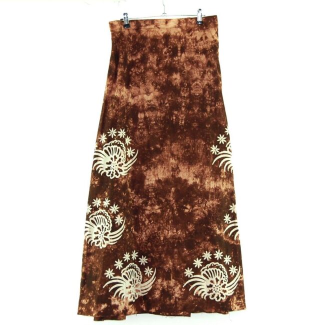 Back of Tie Dye and Batik Long Skirt