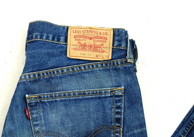 Levi 508 Jeans Blue Denim UK W30 X L32 Blue 17 Vintage Clothing