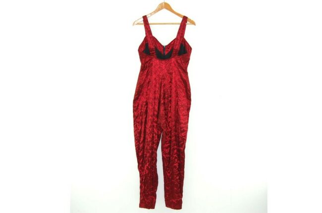 Back of Red 90s jumpsuit