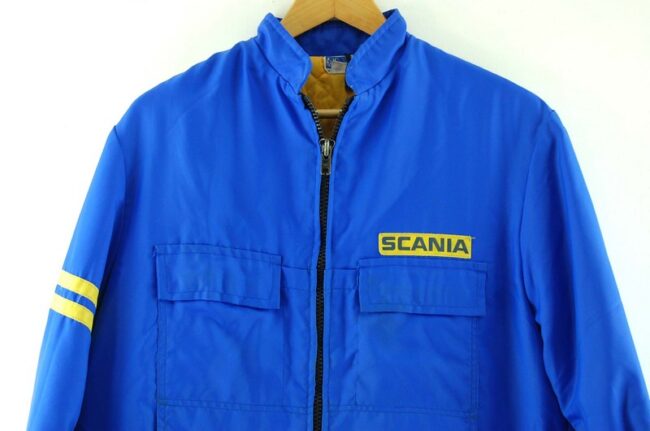 Close up of Blue Scania Trucker Jacket