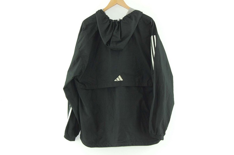 Back of Adidas Black Hoodie Jacket