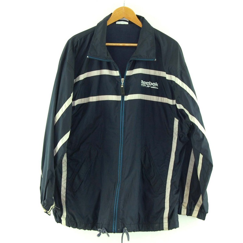 Reebok Athletic Department Jacket - UK Size L - Blue 17 Vintage Clothing
