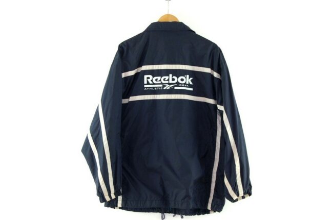 Back of Navy Reebok Athletic Department Jacket