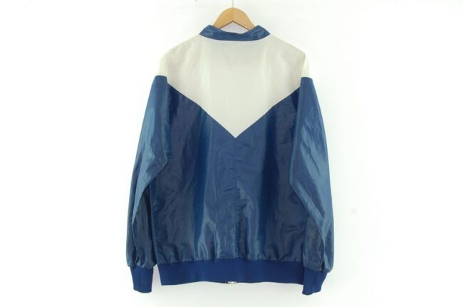 Back of Blue And White Windbreaker