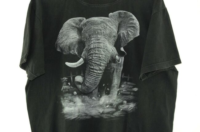 Close up of Elephant Black Tee