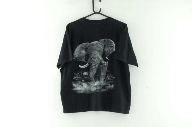 Back of Elephant Black Tee