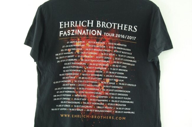 Back close of Ehrlich Brothers Black Tee