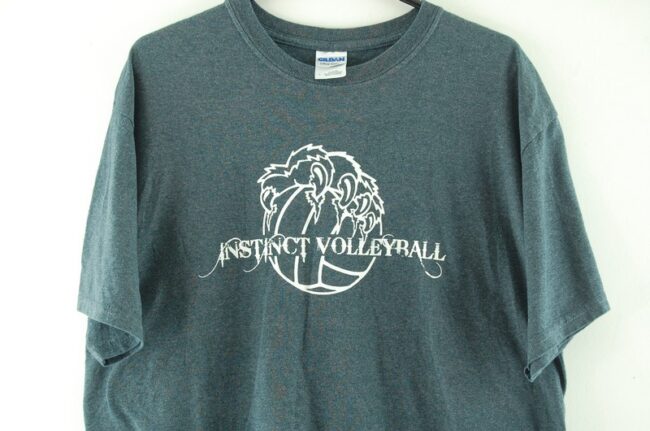 Close up of Instinct Volleyball Grey Tee