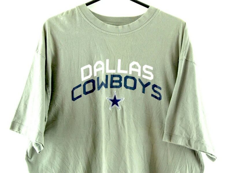 Dallas Cowboys Grey Tee UK XL Blue 17 Vintage Clothing