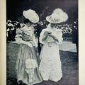 1900s haute couture - Models at the Longchamp Races, 1904, on the cover of Les Modes Magazine. Image copyright free.