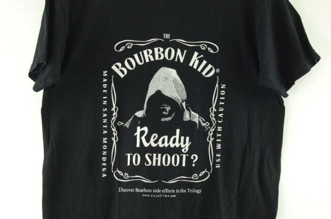 Close up of Bourbon Kid Mens Black Tee