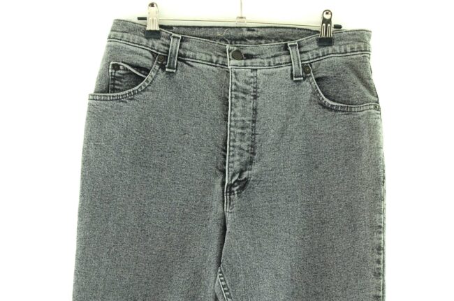 Close up of Wallys High Waisted Washed Jeans