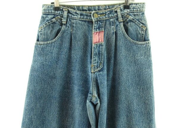 Front of Blue High Waisted Jeans