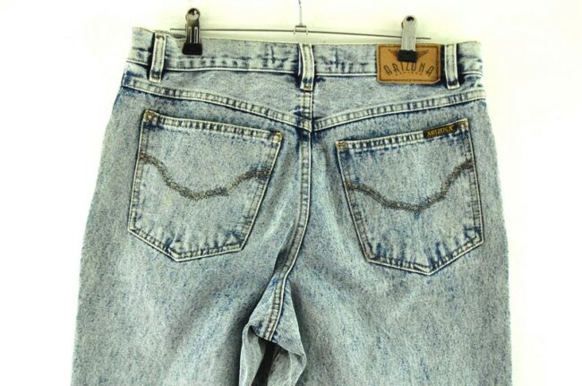 Back of Arizona Jeans Acid Wash Jeans Womens